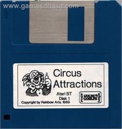 Artwork on the Disc for Circus Attractions on the Microsoft DOS.