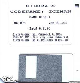 Artwork on the Disc for Code-Name - Iceman on the Microsoft DOS.