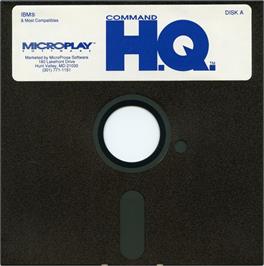 Artwork on the Disc for Command H.Q. on the Microsoft DOS.