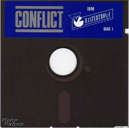Artwork on the Disc for Conflict on the Microsoft DOS.