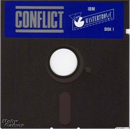 Artwork on the Disc for Conflict - Middle East Political Simulator on the Microsoft DOS.