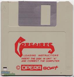 Artwork on the Disc for Corsaires on the Microsoft DOS.