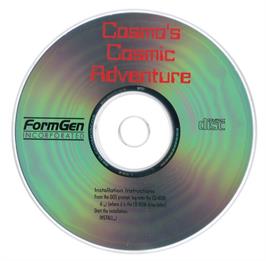 Artwork on the Disc for Cosmo's Cosmic Adventure on the Microsoft DOS.