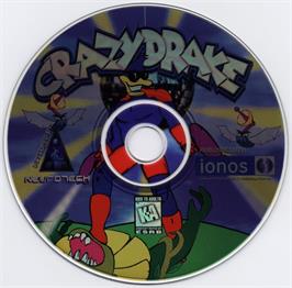 Artwork on the Disc for Crazy Drake on the Microsoft DOS.