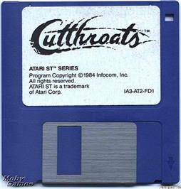Artwork on the Disc for Cutthroats on the Microsoft DOS.