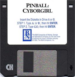 Artwork on the Disc for Cyborgirl on the Microsoft DOS.