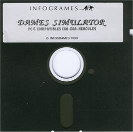 Artwork on the Disc for Dames Simulator on the Microsoft DOS.