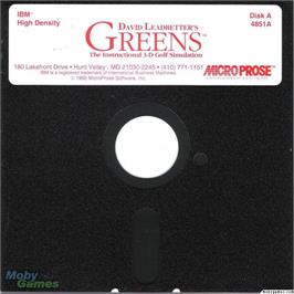 Artwork on the Disc for David Leadbetter's Golf on the Microsoft DOS.