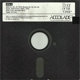 Artwork on the Disc for Day of the Viper on the Microsoft DOS.