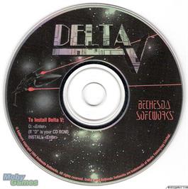 Artwork on the Disc for Delta 5 on the Microsoft DOS.