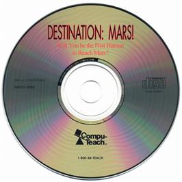 Artwork on the Disc for Destination Mars! on the Microsoft DOS.