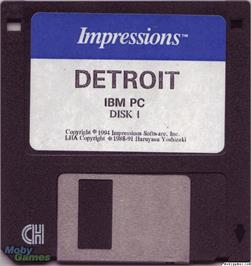 Artwork on the Disc for Detroit on the Microsoft DOS.