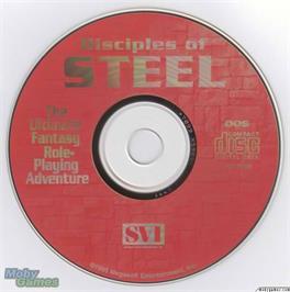 Artwork on the Disc for Disciples of Steel on the Microsoft DOS.