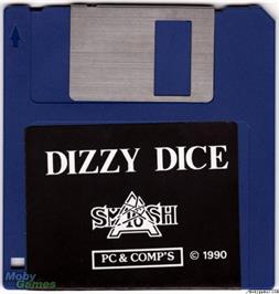 Artwork on the Disc for Dizzy Dice on the Microsoft DOS.