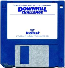 Artwork on the Disc for Downhill Challenge on the Microsoft DOS.