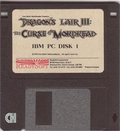 Artwork on the Disc for Dragon's Lair 3 - The Curse Of Mordread on the Microsoft DOS.