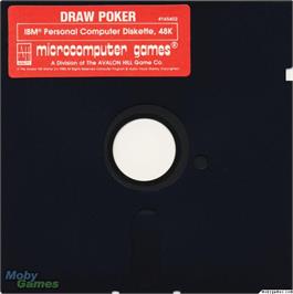 Artwork on the Disc for Draw Poker (1993) on the Microsoft DOS.