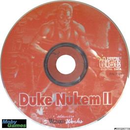 Artwork on the Disc for Duke Nukem 2 on the Microsoft DOS.