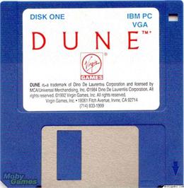 Artwork on the Disc for Dune on the Microsoft DOS.