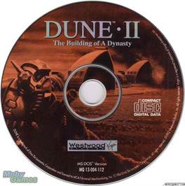Artwork on the Disc for Dune 2 - Battle for Arrakis on the Microsoft DOS.