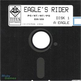 Artwork on the Disc for Eagle's Rider on the Microsoft DOS.