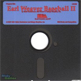 Artwork on the Disc for Earl Weaver Baseball 2 on the Microsoft DOS.