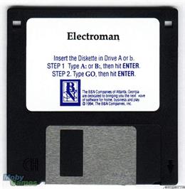 Artwork on the Disc for Electro Body on the Microsoft DOS.
