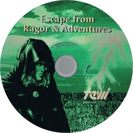 Artwork on the Disc for Escape from Ragor on the Microsoft DOS.