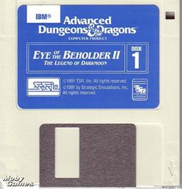 Artwork on the Disc for Eye Of The Beholder 2 - The Legend Of Darkmoon on the Microsoft DOS.