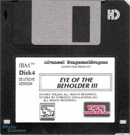 Artwork on the Disc for Eye Of The Beholder 3 - Assault On Myth Drannor on the Microsoft DOS.