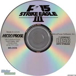 Artwork on the Disc for F-15 Strike Eagle 3 on the Microsoft DOS.
