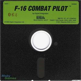 Artwork on the Disc for F-16 Combat Pilot on the Microsoft DOS.