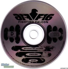 Artwork on the Disc for F-16 Fighting Falcon on the Microsoft DOS.