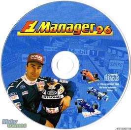 Artwork on the Disc for F1 Manager 96 on the Microsoft DOS.