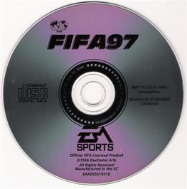 Artwork on the Disc for FIFA 97 on the Microsoft DOS.