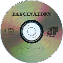 Artwork on the Disc for Fascination on the Microsoft DOS.