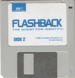 Artwork on the Disc for Flashback on the Microsoft DOS.