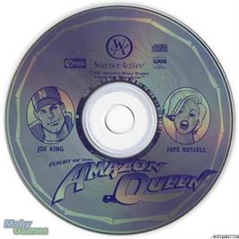 Artwork on the Disc for Flight Of The Amazon Queen on the Microsoft DOS.