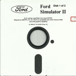 Artwork on the Disc for Ford Simulator 2 on the Microsoft DOS.