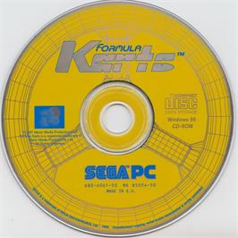 Artwork on the Disc for Formula Karts on the Microsoft DOS.
