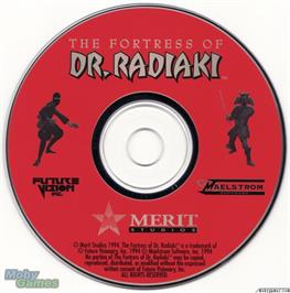 Artwork on the Disc for Fortress Of Dr. Radiaki, The on the Microsoft DOS.