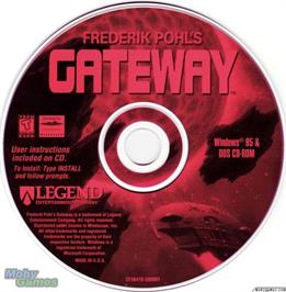 Artwork on the Disc for Frederik Pohl's Gateway on the Microsoft DOS.