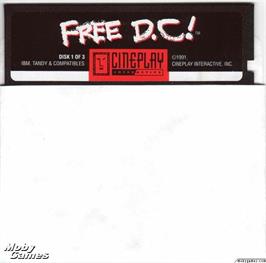 Artwork on the Disc for Free D.C! on the Microsoft DOS.