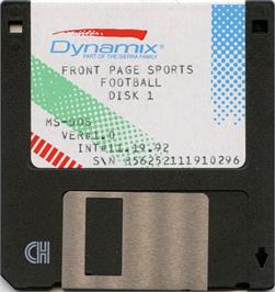 Artwork on the Disc for Front Page Sports Football on the Microsoft DOS.