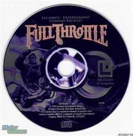 Artwork on the Disc for Full Throttle on the Microsoft DOS.