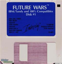 Artwork on the Disc for Future Wars on the Microsoft DOS.