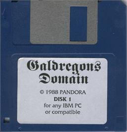 Artwork on the Disc for Galdregon's Domain on the Microsoft DOS.