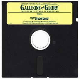 Artwork on the Disc for Galleons of Glory - The Secret Voyage of Magellan on the Microsoft DOS.