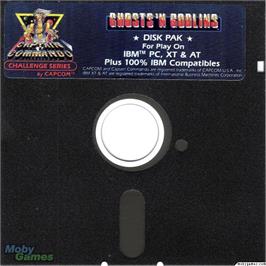 Artwork on the Disc for Ghosts 'N Goblins on the Microsoft DOS.