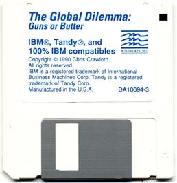 Artwork on the Disc for Global Dilemma - Guns Or Butter, The on the Microsoft DOS.